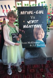 Rose McKinney with Nature-Girl Vs Worst Nightmare, child author