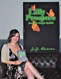 JJ Barnes at the Lilly Prospero And The Magic Rabbit book release party